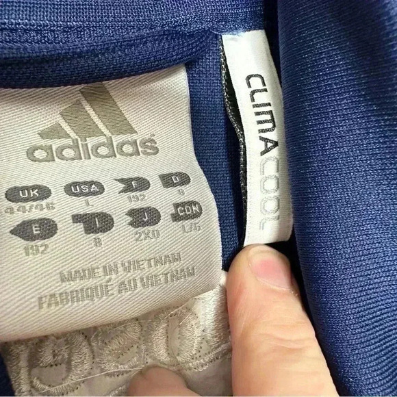 Adidas Condivo Full Zip Training  Jacket Joseph Blue & White Size Large - Picture 3 of 16